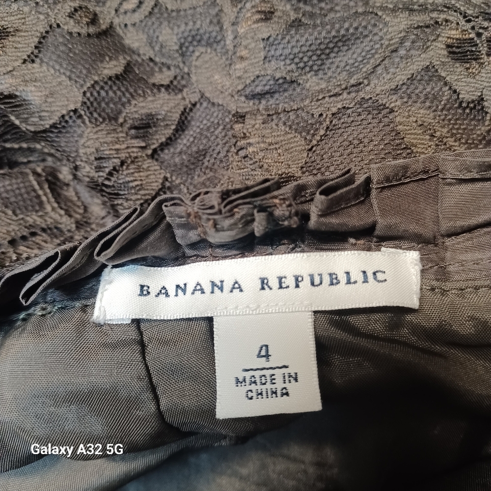 Banana Republic Women Size 4 Brown Strapless Sundress Pleated Cocktail - Picture 2 of 13